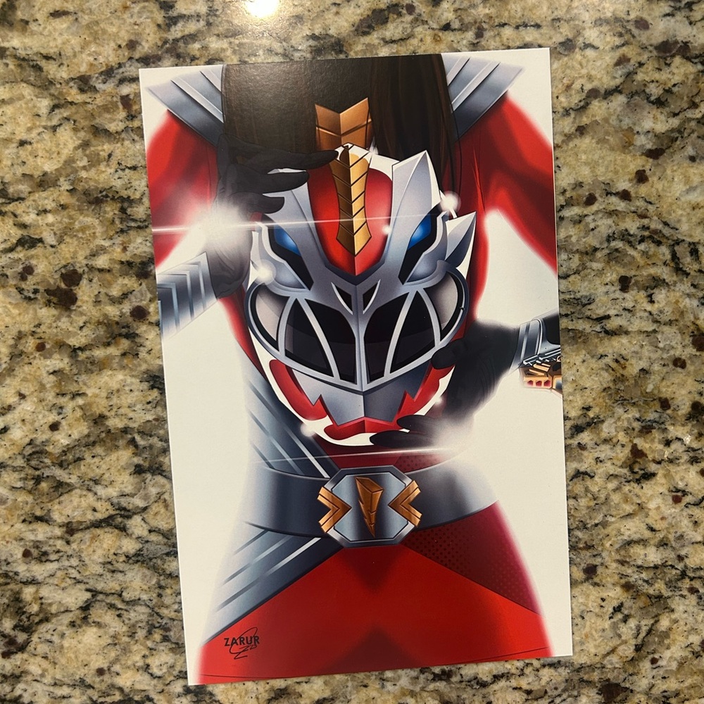 Power rangers red cosmic fury art print